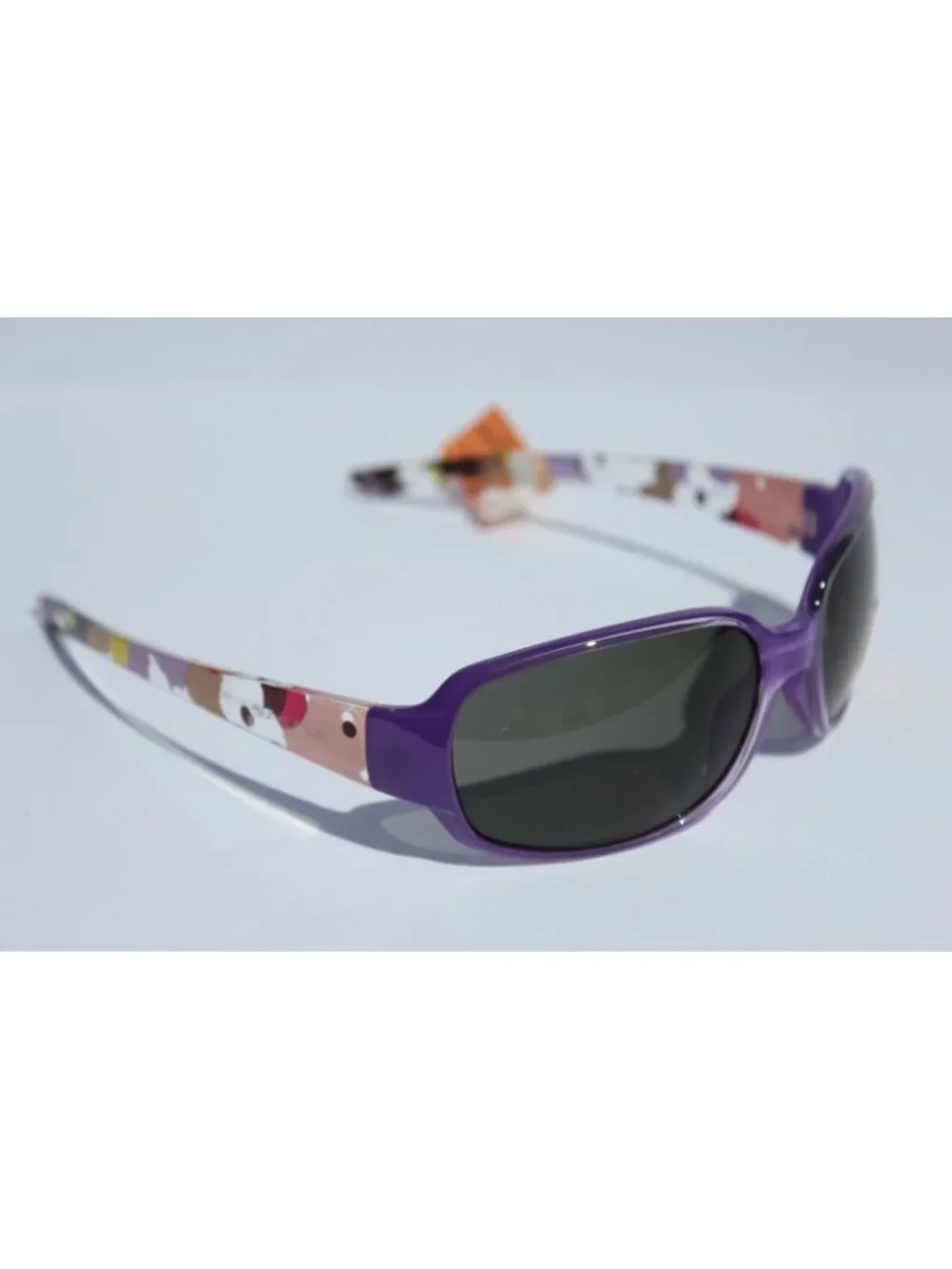 SUNCLOUD Picnic POLARIZED Sunglasses Purple/Crystal Flowers/Gray Girls NEW